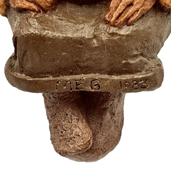 Tom Clark Gnome MEG Signed Figurine #60 Shelf Sitter w/Coin Vintage Retired 1983 - Picture 5 of 6